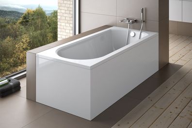 Badewanne Rechteck Acryl Intrica 150x75 Weiß AcrylSchürze | Ablauf & Füße GRATIS !