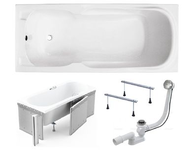 Badewanne Rechteck Acryl MAJKA 120x70 Weiß Styropor | Ablauf & Füße GRATIS !
