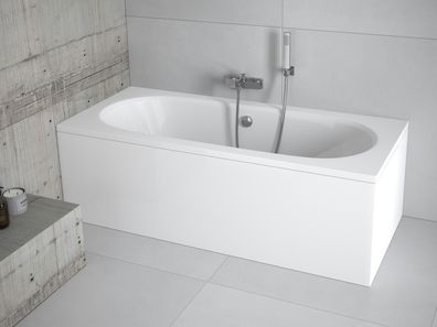 Badewanne Rechteck Acryl VITAE 150x75 Weiß | Ablauf & Füße GRATIS !