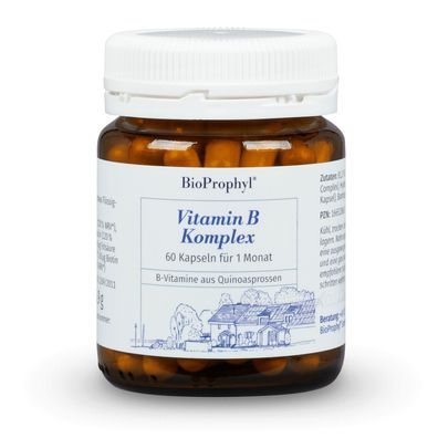 BioProphyl Vitamin B Komplex | hochdosiert aus Quinoasprossen | 60 Kapseln