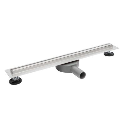 Duschrinnen Edelstahl SLIM & LOW Proline 60 cm in Silber | Komplettset Bodenablauf