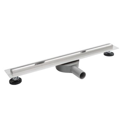 Duschrinnen Edelstahl SLIM & LOW Proline 60 cm in Silber | Komplettset Bodenablauf