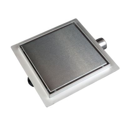 Quadrat Duschrinnen Edelstahl SQ-DRAIN 15x15 cm in Silber, Abfluss Befliesbar 2in1