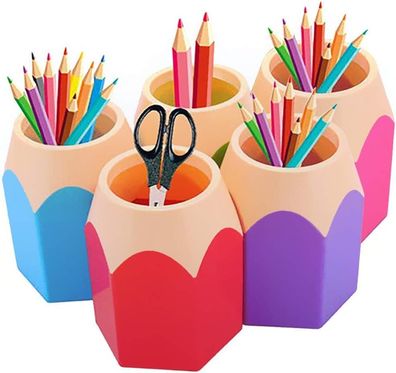 Mäppchen Stifthalter für Schreibwaren, Schreibtisch-Organizer (1 Set mit 5 Farbe