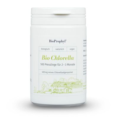 BioProphyl BIO Chlorella 500 | 400 mg BIO Chlorella Presslinge | Algenpulver