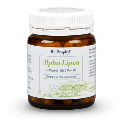 BioProphyl Alpha Liponsäure | 300 mg R-Alpha Liponsäure | 60 Kapseln | für 2 Monate
