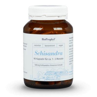 BioProphyl Schisandra chinensis | Wu Wei Zi | Schisandrabeere Extrakt | 90 Kapseln