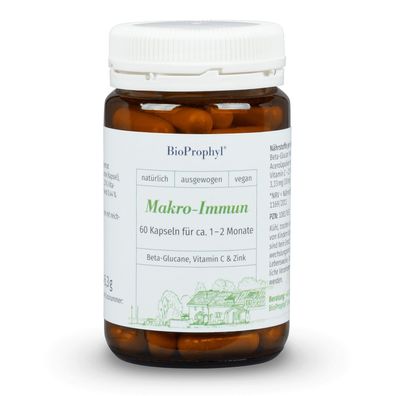 BioProphyl Makro-Immun | 500 mg natürliches Yestimun® Beta Glucan | Vitamin C & Zink