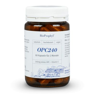 BioProphyl OPC240 plus Acerola | Traubenkernextrakt hochdosiert | 60 Kapseln