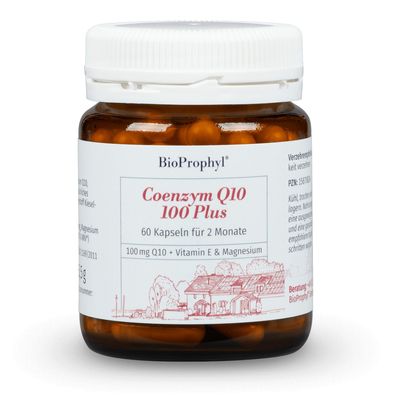 BioProphyl Coenzym Q10 100 plus | 100 mg reines Q10 hochdosiert mit Vitamin E