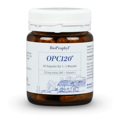 BioProphyl OPC120 plus Acerola | Traubenkernextrakt hochdosiert | 60 Kapseln
