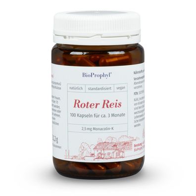 BioProphyl® Roter Reis 2,5 mg | Monacolin-K aus Monascus Purpureus | 100 Kapseln