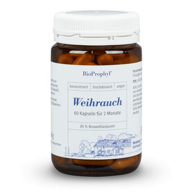 BioProphyl Weihrauch | indischer Weihrauch Extrakt | Boswellia serrata | 60 Kapseln