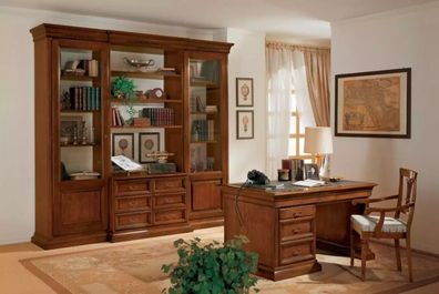 Schreibtisch Bücherregal Sessel Italienische Möbel Büro Holz Tische
