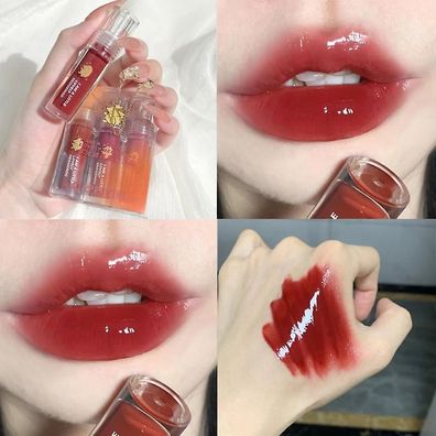 7 Farben Wasserspiegel-Lipgloss, feuchtigkeitsspendende Lippenglasur, verblasst nicht