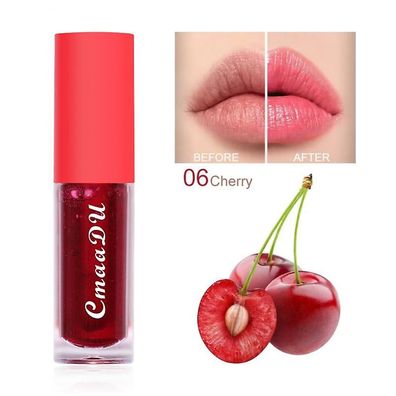 Cmaadu 6-Farben-Lippenglasur mit Fruchtgeschmack, Temperatur, Farbwechsel, Lipgloss-Ö