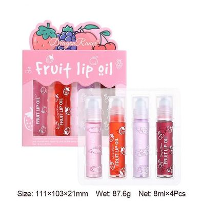 Stück Fruit Lip Gloss Öl Roll-on Lippenbalsam Feuchtigkeitsspendender wasserdichter f