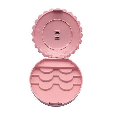Elecool Kunststoff-Aufbewahrungsbox für künstliche Wimpern, rosafarbenes Blumen-Schle