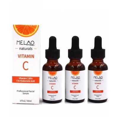 Stück Vitamin C Gesichtsserumcreme mit Hyaluronsäure, Anti-Aging, Anti-Falten, 30 ml