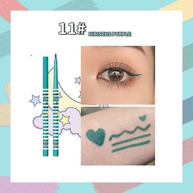 14-Farben-Eyeliner-Stift für Damen, langlebig, nicht verschmierend, Lidschatten, Auge
