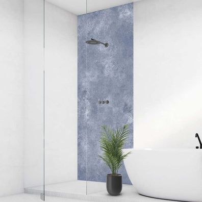Beton Blau, fugenlose Wandpaneele aus Alu-Verbund 3mm, Duschrückwand