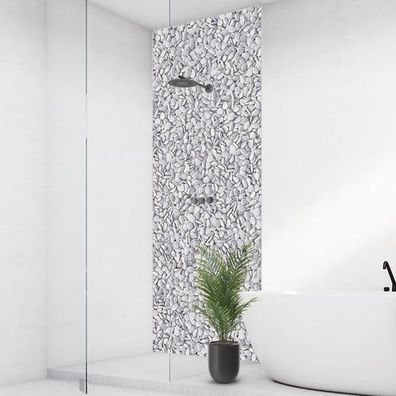 Kieselstein, fugenlose Wandpaneele aus Alu-Verbund 3mm, Duschrückwand