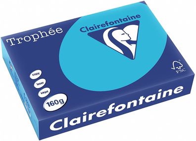 Clairefontaine Trophee Color 1052C Royalblau 160g/ m² DIN-A4 - 250 Blatt
