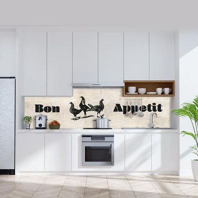Bon Appetit auf Beton Vintage 3, fugenlose Wandpaneele aus Alu-Verbund 3mm, Küchenrüc