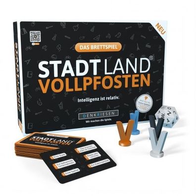 STADT-LAND Vollpfosten - Das Brettspiel - Intelligenz ist relativ - deutsch