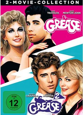 Grease 1 & 2 Doppelset (DVD) 2Disc Grease 1 remastered + Grease 2 - Paramount/ CIC...