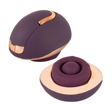 Luxus Auflege-Vibrator mit Haltering + rotierende Massagekugeln Klitoris Sextoy