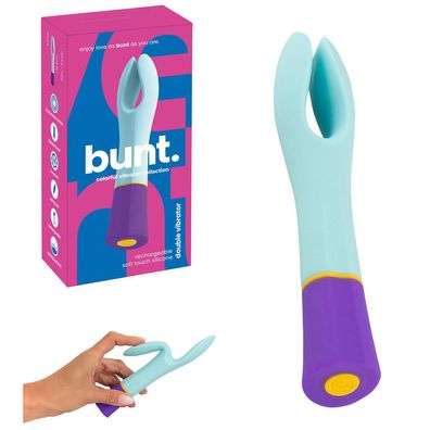 Silikon Vibrator Bunt 2 Vibro-Arme 10 Vibration Klitoris Penis Paar Sexspielzeug
