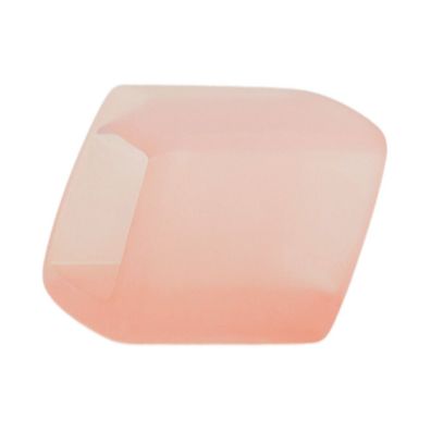 Tuchring Sechseck rosa-transparent matt