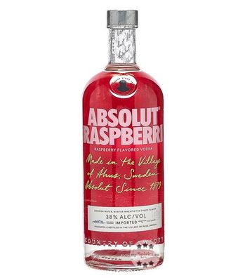 Absolut Raspberri Flavored Vodka 1 L (38 % vol., 1,0 Liter) (38 % vol., hide)