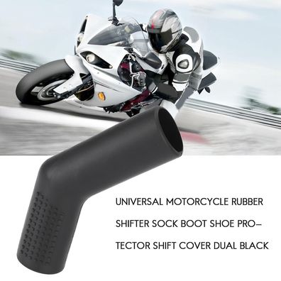 Universeller Motorrad-Schalthebelschutz aus Gummi, Dual-Schwarz