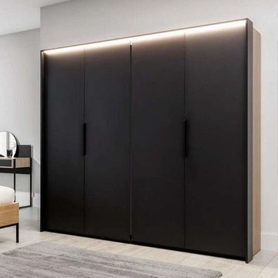 Kleiderschrank Schwarz Luxus Holz Schlafzimmer Elegantes Schrank Design Modern