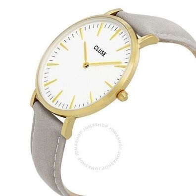 Cluse Classic La Boheme Damen Armbanduhr CL18414 Grau Gold Farben Neu & Ovp