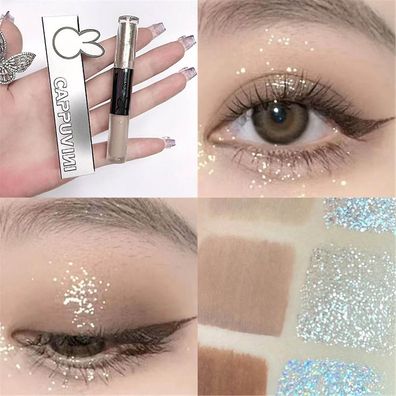 Makeup Liquid Glitter Matte Eyeshadow Set, Shiny Liquid Eyeliner und Matte Velvet Cre