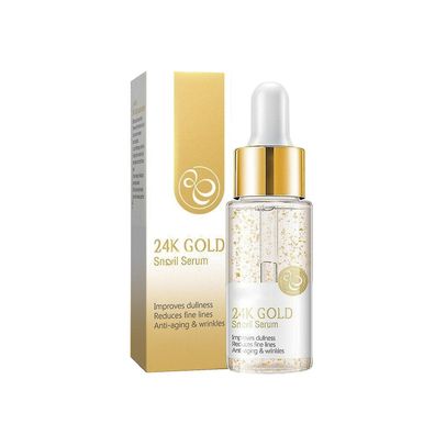 Gold Aging Sparkling Oil Serum strafft, glättet und beleuchtet Falten, Linien und Akn