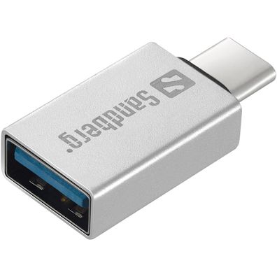 Adapter USB-C (ST) USB-A (BU) Sandberg Silver 136-24 (5705730136245)