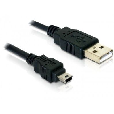 Delock 1,5m USB-Standardtyp A Stecker, USB-Stecker Typ Mini-B, USB A-B mini