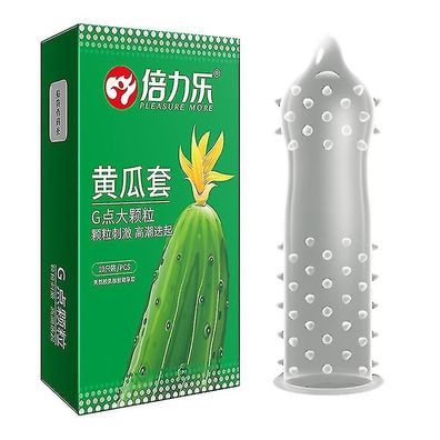 10 Stück natürliche Latex-Kondom-Schmierung, ultradünn, G-Punkt, große Partikel, Verz