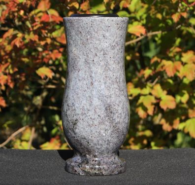 Vase Blumenvase Grabvase Gartenvase Granitvase Friedhof-Vase Granit Orion hell