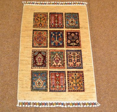 Handgeknüpfter Orientteppich Ariana aus Afghanistan Nr.79015 88x60cm