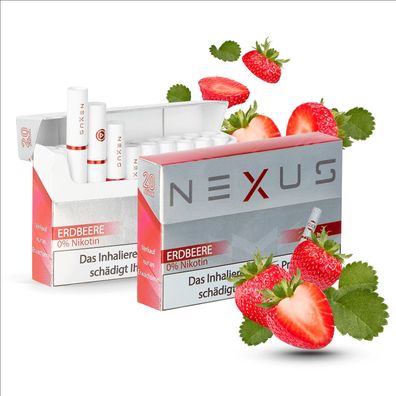 10x20 Erdbeere NEXUS FREE für HnB Erhitzer, 200 Sticks, 0% Nikotin
