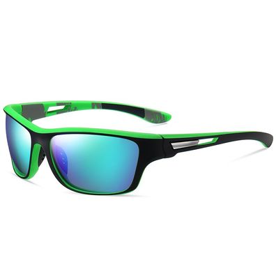 Schutzbrille, polarisierte Sportbrille fér Damen und Herren, UV400-Schutz. (Grén)