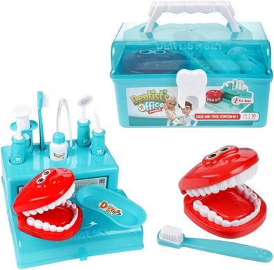 Toi-Toys Dentist Zahnarzt-Koffer (10-teilig) Arztkoffer Rollenspiel Kinder Arzt