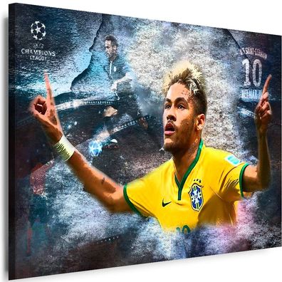 Bilder Leinwand Neymar JR. Sport Fußball Abstrakt Kunstdruck Wandbilder