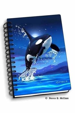 3D Notizbuch Leaping Orca