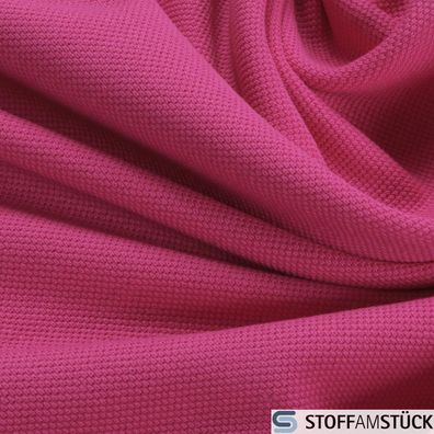 0,5 Meter Stoff Baumwolle Piqué Jersey pink dehnbar weich Reine Baumwolle Pique